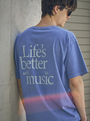 T20046 Music printing T-shirt_Blue