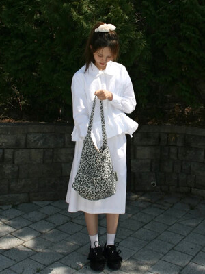 Rabbit eco bag_black flower