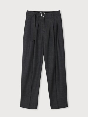 2-TUCK BELTED TROUSERS