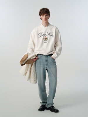 UNISEX CLASSIC LOGO SWEATSHIRT CREAM_M_UDTS5A113CR