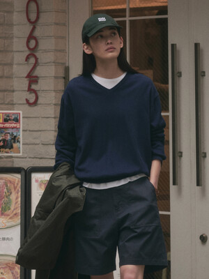 KONRAD V NECK KNIT_NAVY