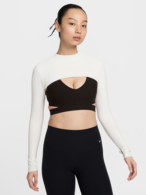 [HJ1862-133] AS W NK ZENVY DF LS SHRUG TOP