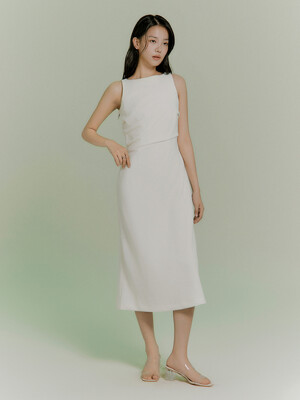 Arma boat neck long dress (2colors)