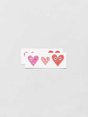 Three Hearts Pairs 타투 스티커