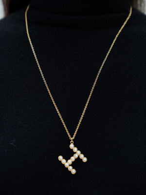 PEARL INITIAL LONG NECKLACE