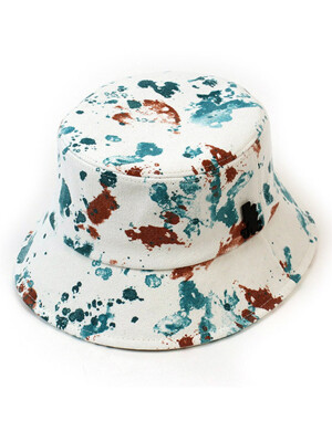 Painted Green Bucket Hat 버킷햇