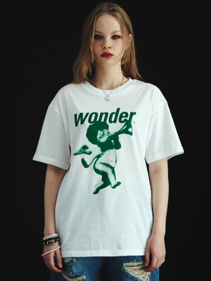Mono-Punk Angel overfit T-Shirt [WH-green]