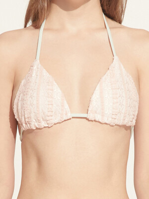 Emelia Pink Lace Triangle Bikini Top