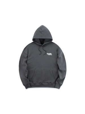 CU PHYS.ED. LOGO FLEECE HOODY 차콜