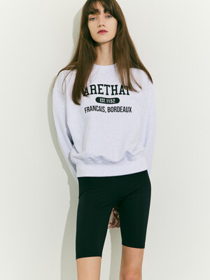 Bordeaux Sweatshirt - White Melange