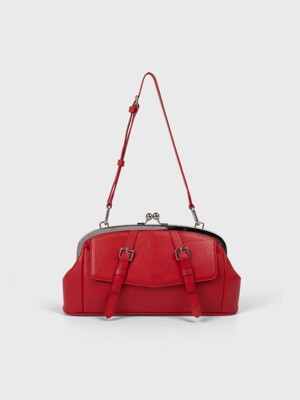 neu buckle bag - red