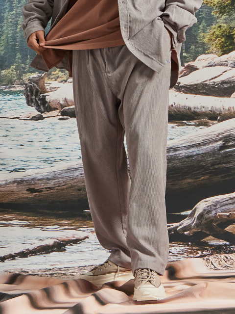 팬츠 - 오션퍼시픽 (OCEAN PACIFIC) - LAND CORDUROY JOGGER PANTS [LIGHT GRAY]