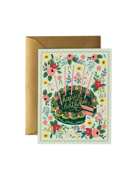 문구 - 라이플페이퍼 (RIFLE PAPER) - 라이플페이퍼 Floral Cake Birthday Card 생일 카드