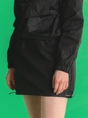 sporty string skirt black