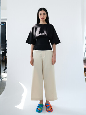 Wrinkle-free French Army Pants in ivory