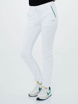 SUMMER STRETCH SLIM STRAIGHT-FIT PANTS WOMAN WHITE