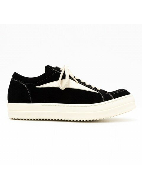 럭셔리슈즈 - 릭오웬스 (Rick Owens) - 23SS 릭오웬스 빈티지 블랙 남성 스웨이드 스니커즈 RU01C4897 LVS LPO 911