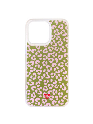 Flower iPhone Case_Pink & Green_투명 젤하드케이스