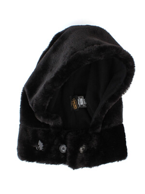 Fur Open Black Balaclava 바라클라바