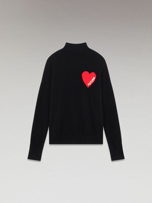 Light Heart Mock Neck Sweater Black