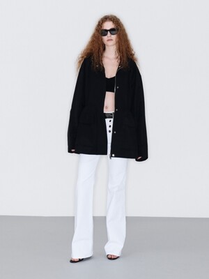 BUTTONED BOOTCUT JEANS