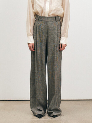 TFS ONE TUCK CHECK TROUSERS_CHECK