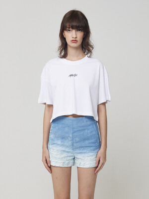 Logo wide crop T-shirt