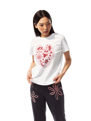 HEART DRAWING T-SHIRT (PINK)