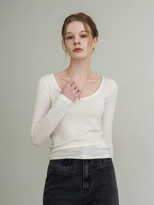 Multi Round  Long Sleeves -  Ivory