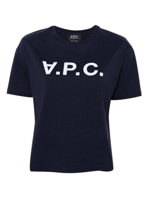 (당일) 24SS 아페쎄 VPC 로고 프린트 네이비 여성 티셔츠 COFDW F26325 IAK