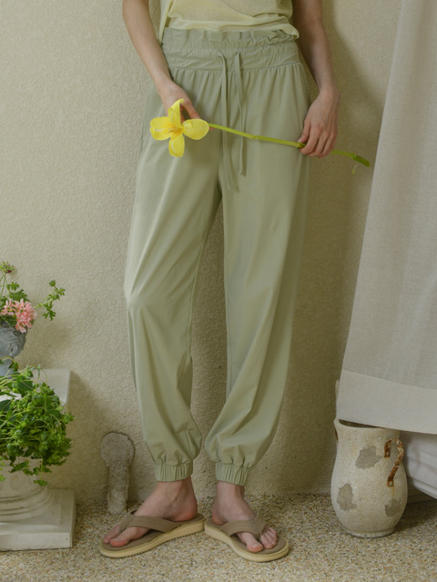 로라로라](LS-20564) DETACHABLE STRIPE KNIT TIED-UP LEGGINGS