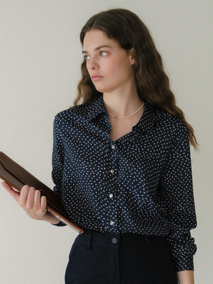 U Soft Dot Pattern Shirt_2colors