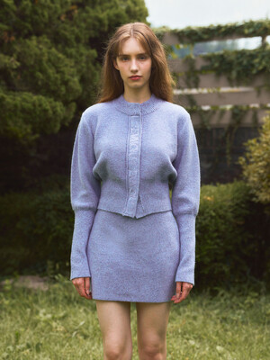 SIGNATURE SLIM CARDIGAN - LAVENDER GREY