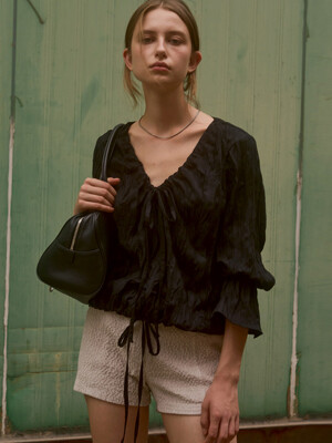 STRAP BLOUSON BLOUSE_BLACK