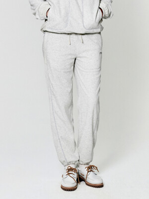 WOVEN PATCH TERRY FLEECE JOGGER (2 COLORS)