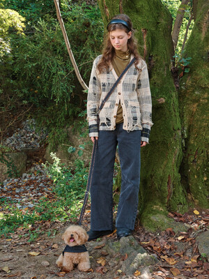 TMNN fur harness (deep blue denim)