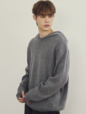 Always Fingerhole Wool Knit Hoodie 3COLOR