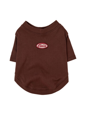 [PET] MINI WAPPEN TEE-BROWN