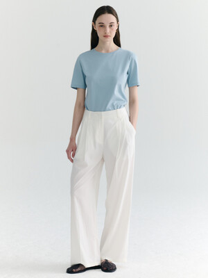 Nylon Two-tuck Wide Trousers_3color