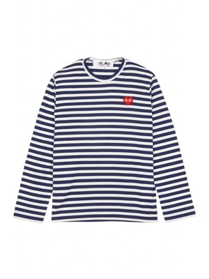 COMME DES GARCONS 꼼데가르송 X 인베이더 픽셀와펜 스트라이프 남성 긴팔티셔츠 AZ T324 051 1