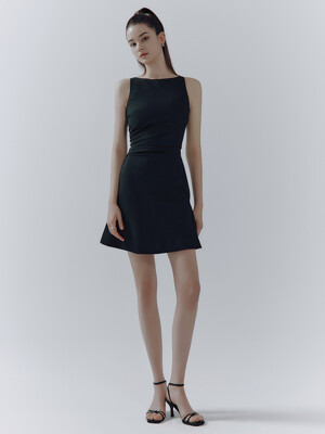 Arma boat neck mini dress (2colors)