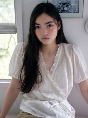 Frill wrap blouse TISU03BL03_Ivory