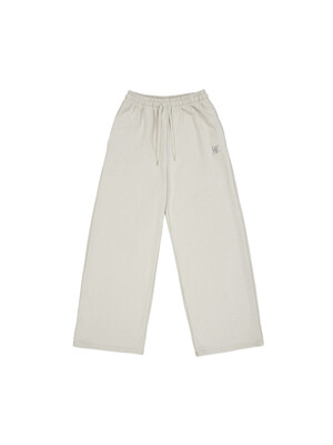 WAL signature relax wide pants - LIGHT GREY