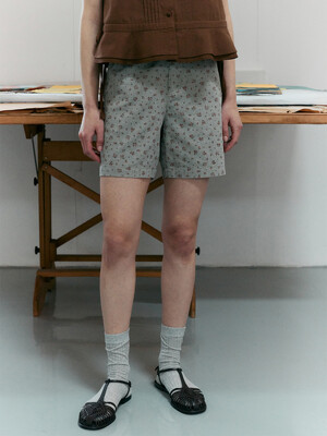 Flower Print Cotton Shorts VC2573PT301M