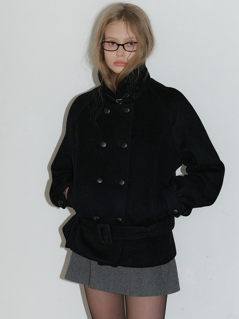 플로움 [유니PICK][캐시미어 10%] Blair Belted Short Coat