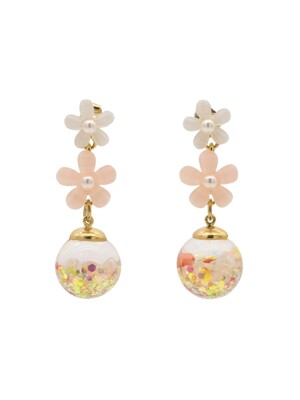 Cancan Flower Snowball Earrings