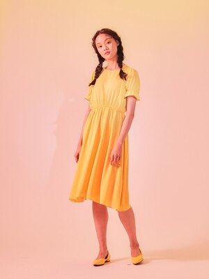 옐로우 페탈 드레스 yellow petal dress