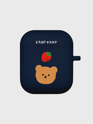 Dot strawberry bear-navy(Air pods)