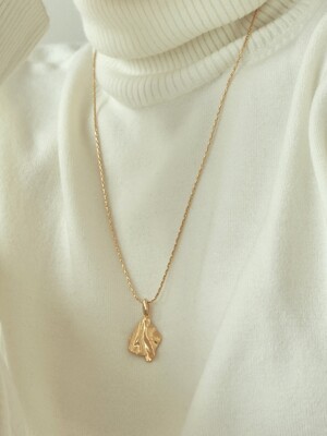 scatter long necklace-gold