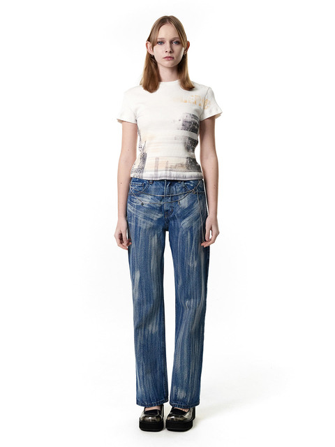 ★CERRIC★INCISION STITCH WASHING JEANS★36★Blue★大人気★ 세릭]INCISION STITCH WASHING JEANS / BLUE